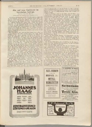 Alte und neue Gasthäuser im Bayerischen Gebirge : Fortsetzung und Schluss aus dem Hauptblatt S. 72