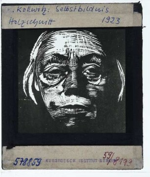 Kollwitz, Selbstbildnis (Holzschnitt) (Druck, Kn 193/XIV/b)
