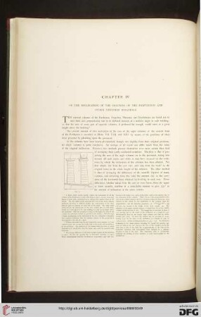 Chapter IV: On the incliniation of the columns of the Parthenon and other Athenian buildings