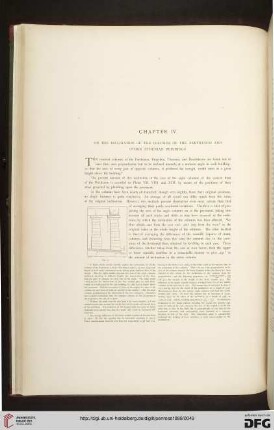 Chapter IV: On the incliniation of the columns of the Parthenon and other Athenian buildings