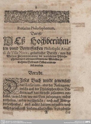 Rosarius Philosophorum.