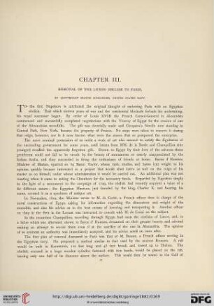 Chapter III: Removal of the Luxor Obelisk to Paris