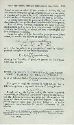Note on certain difference equations which possess an unique integral.