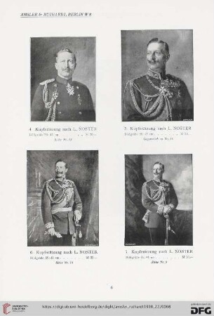 Bildnisse S.M. des Kaisers (Nr. 4-73)
