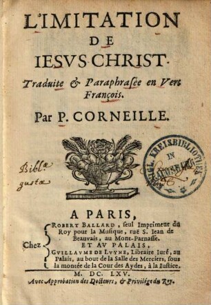 L' Imitation de Jesus Christ