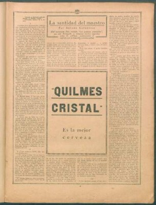 La santidad del maestro : (Del interesante libro titulado "Los paraísos prometidos", que este distinguido y talentoso escritor argentino acaba de publicar, entresacamos el capítulo que se transcribe a continuación)