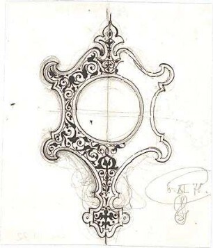 Gmelin, Leopold; Sammlung Gmelin: Handzeichnungen - Folio 8 - Ätzung (Teilansicht)