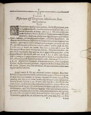 Caput I. Historiam & Originem Morborum Senilium considerat
