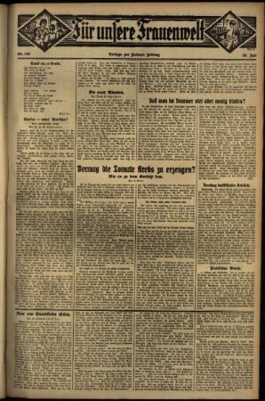 Zweite Ausgabe vom Freitag, den 20. Juli 1934.