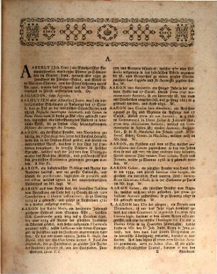 Allgemeines Gelehrten-Lexicon : Darinne die Gelehrten aller Stände sowohl männ- als weiblichen Geschlechts, welche vom Anfange der Welt bis auf ietzige Zeit gelebt, und sich der gelehrten Welt bekannt gemacht ; Nach ihrer Geburt, Leben, merckwürdigen Geschichten, Absterben und Schrifften aus den glaubwürdigsten Scribenten in alphabetischer Ordnung beschrieben werden, 1. A - C