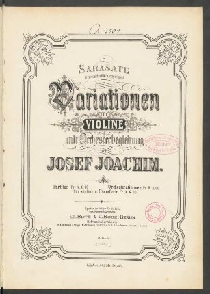 Variationen für Violine mit Orchesterbegleitung