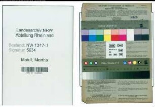 Entnazifizierung Martha Matull , geb. 23.01.1914 ()