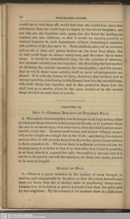 Chapter II.- General Remarks on Butcher's Meat