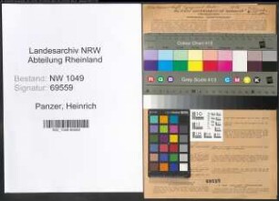 Entnazifizierung Heinrich Panzer , geb. 27.11.1899 (Technischer Angestellter)