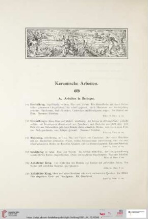 Keramische Arbeiten (Nr. 725 - 871)