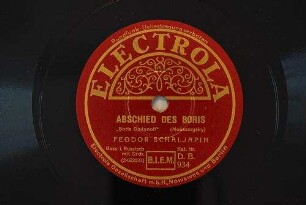 Abschied des Boris : "Boris Godunoff" / (Moussorgsky)