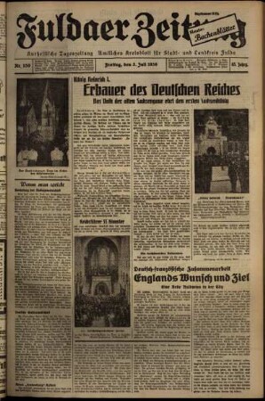 Ausgabe vom Freitag, den 03. Juli 1936.