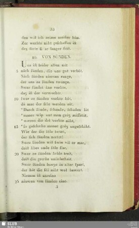 10. Von Sünden