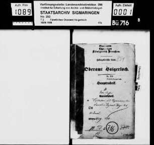 Visitation und Reparation der Imnauer Vizinalwege