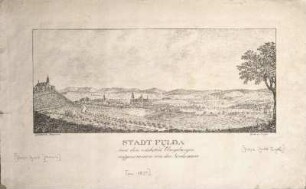 Stadt Fulda mit den nächsten Umgebungen aufgenommen von der Nordwestseite