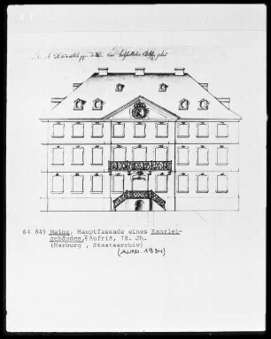 Mainz, Hauptfassade eines Kanzleigebäudes