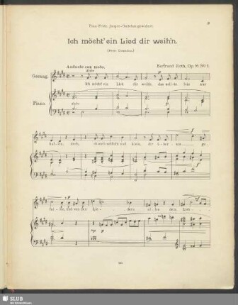 Ich möcht' ein Lied dir weih'n