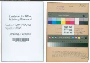 Entnazifizierung Hermann Unzeitig , geb. 00.00.0000 (Kriminalsekretaer)