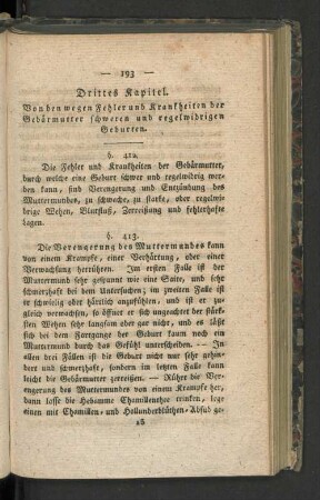 Drittes Kapitel. Von den wegen Fehler und Krankheiten der Gebärmutter ...