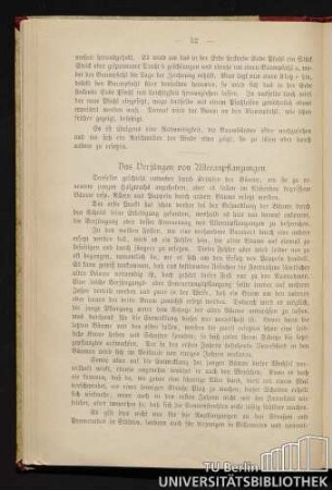 Das Verjüngen von Alleeanpflanzungen.