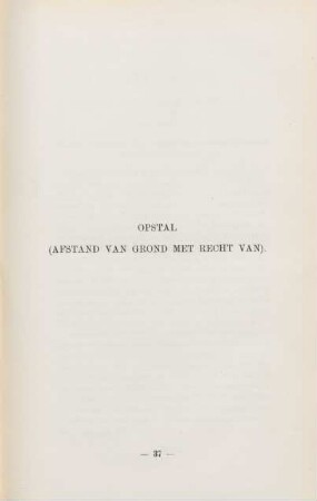 Opstal (Afstand van grond met recht van)