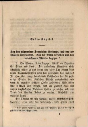 Cholera, Kartoffelkrankheit, Dürre, Ueberschwemmung, Hagelschlag, Erdbeben und Krieg, Theuerung und Noth : Versuch e. gemeinfaßl. christl. Erörterung über d. Wesen u. d. Ursachen d. großen Plagen d. Gegenwart, sowie über Mittel dagegen