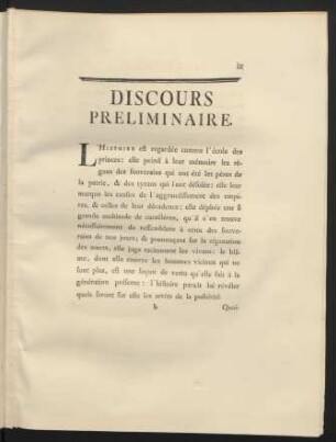 Discours Preliminaire.