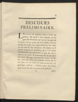 Discours Preliminaire.