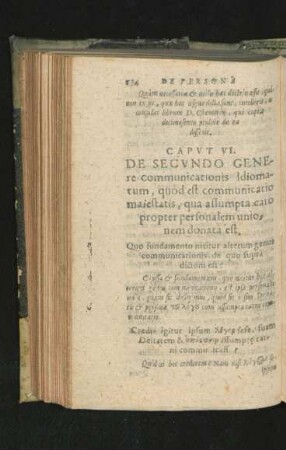Caput VI. De Secundo Genere communicationis Idiomatum, quod est communicatio maiestatis ...