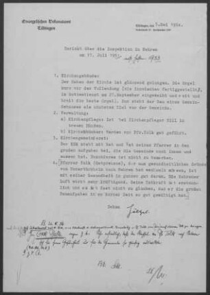 Nehren: Inspektionsbericht 1953
