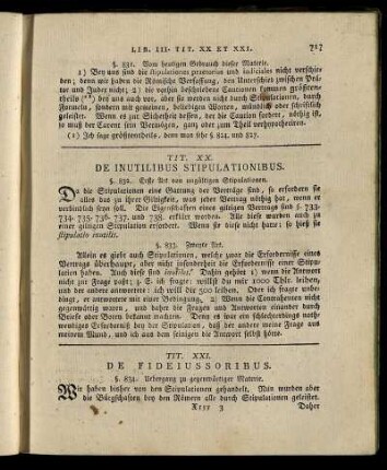 Tit. XXI. De Fideiussoribus – Tit. XXV. De Locatione Conductione