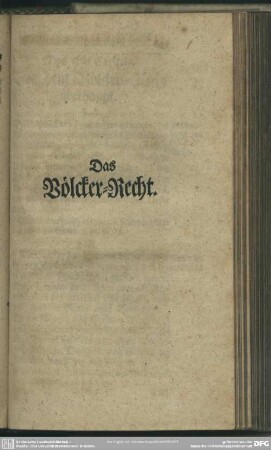 Das Völcker-Recht