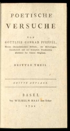 Th. 3: Poetische Versuche