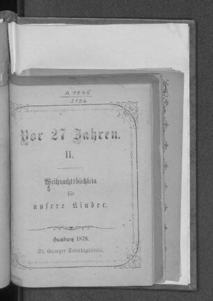 1879: Weihnachtsbüchlein für unsere Kinder