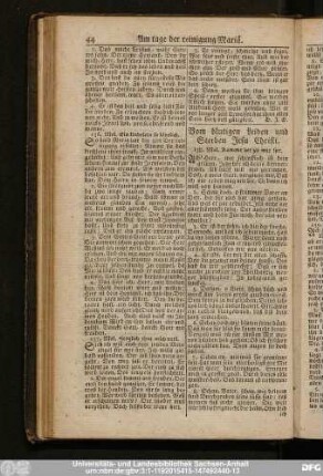 Vom blutigen Leiden und Sterben Jesu Christi.