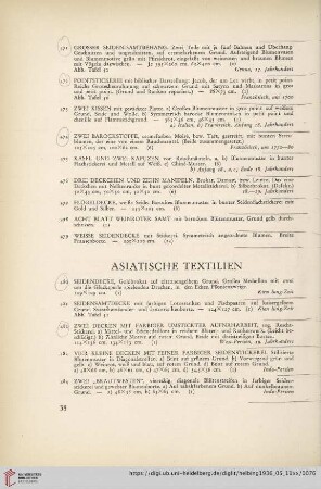 Asiatische Textilien (Nr. 480-491)