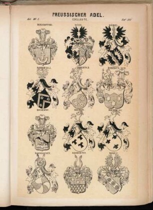 Taf. 381. Robakowski. - Röbe. - Röbel. - Roberts I. - Roberts II. - Roberts verm. - Rochcicki. - Rochow. - Rochow var. - Rockhausen. - Rodbertus. - Rode I.