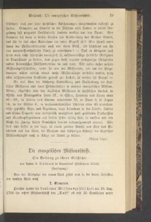 Die evangelischen Missionsschiffe