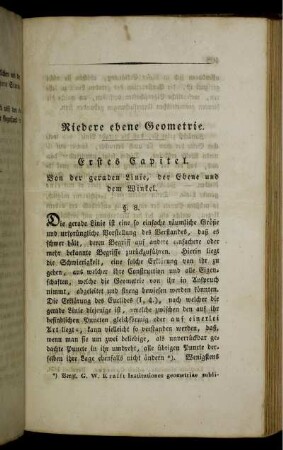 Niedere ebene Geometrie.