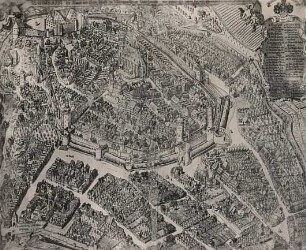 Bautzen. Schreiberplan von 1709. Gesamtplan
