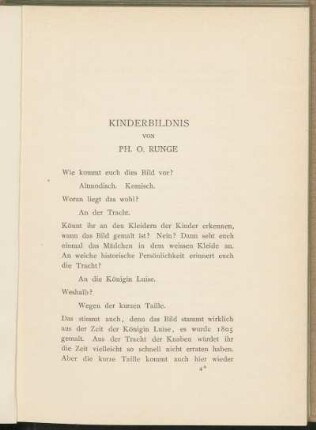 Kinderbildnis von PH. O. Runge