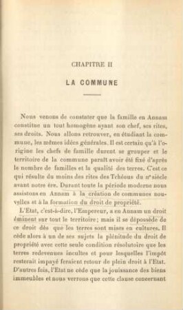 Chapitre II. La commune