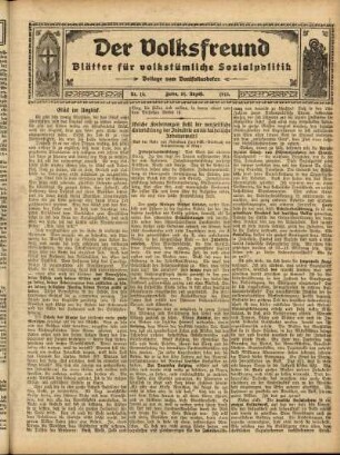 Ausgabe vom Sonntag, den 31. August 1913.