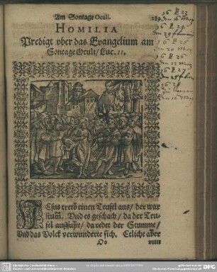 Homilia Predigt uber das Evangelium am Sontage Oculi, Luc. 11.