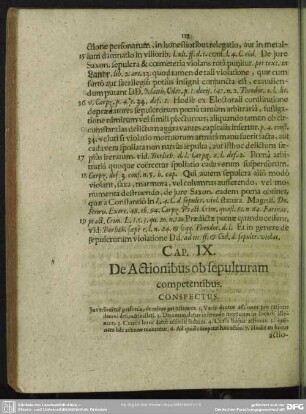 Cap. IX. De Actionibus ob sepulturam competentibus